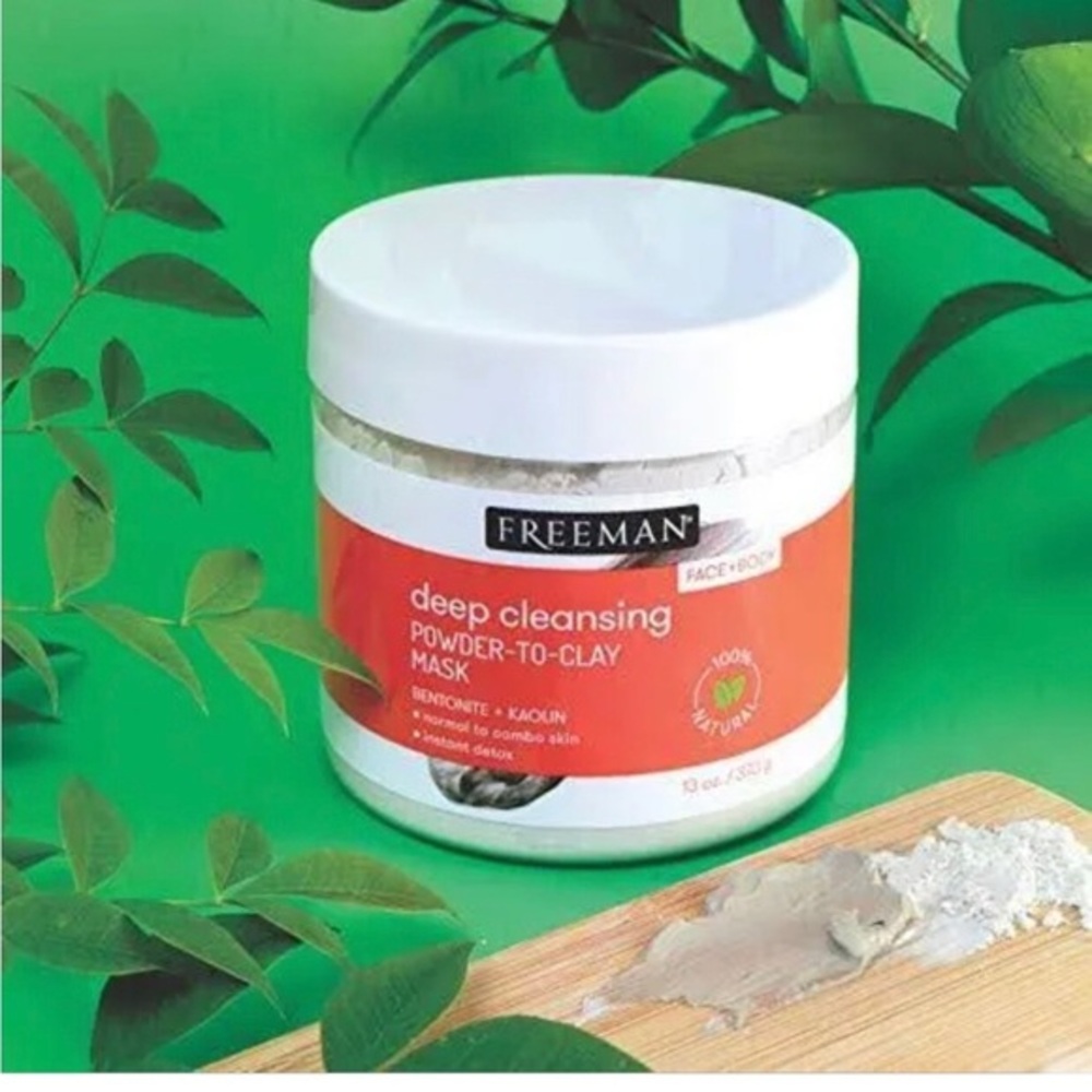 Freeman Bentonite and Kaolin Powder to Clay Face and Body Mask 13oz‎ new